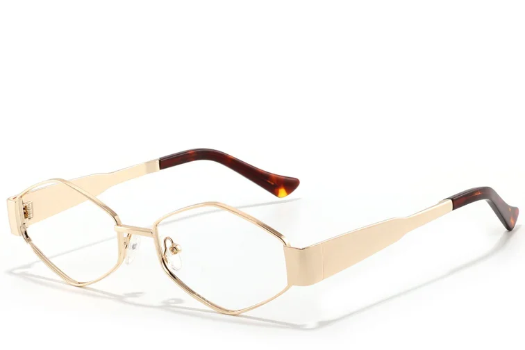 Geometrische gouden acetaatglazen #BS2607-0346