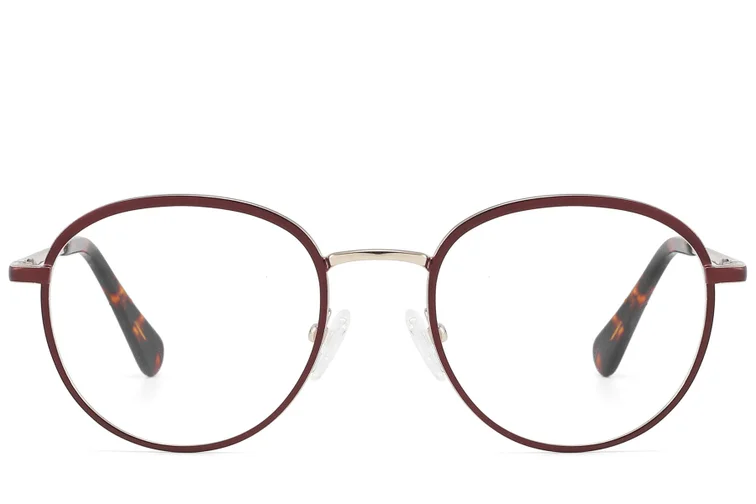 Round Brown Acetate Glasses #BS2607-0348