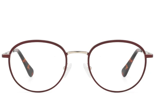 Round Brown Acetate Glasses #BS2607-0348