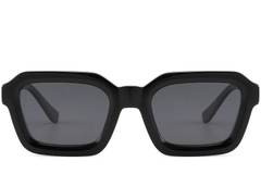 Rectangular Black Acetate Sunglasses #BS2607-0350