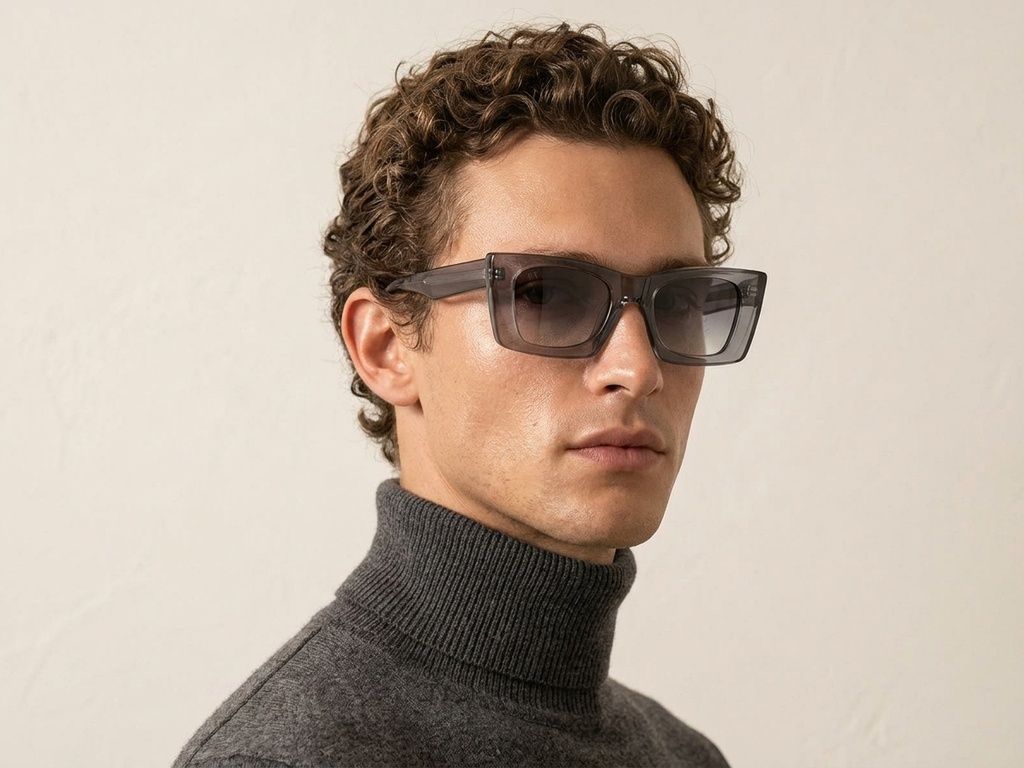 Gafas de sol de acetato gris mariposa #BS2607-0358