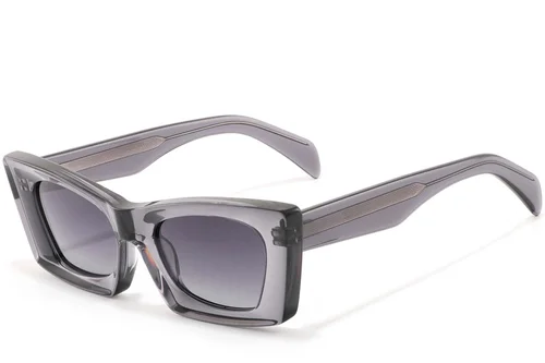Lunettes de soleil papillon en acétate gris #BS2607-0358
