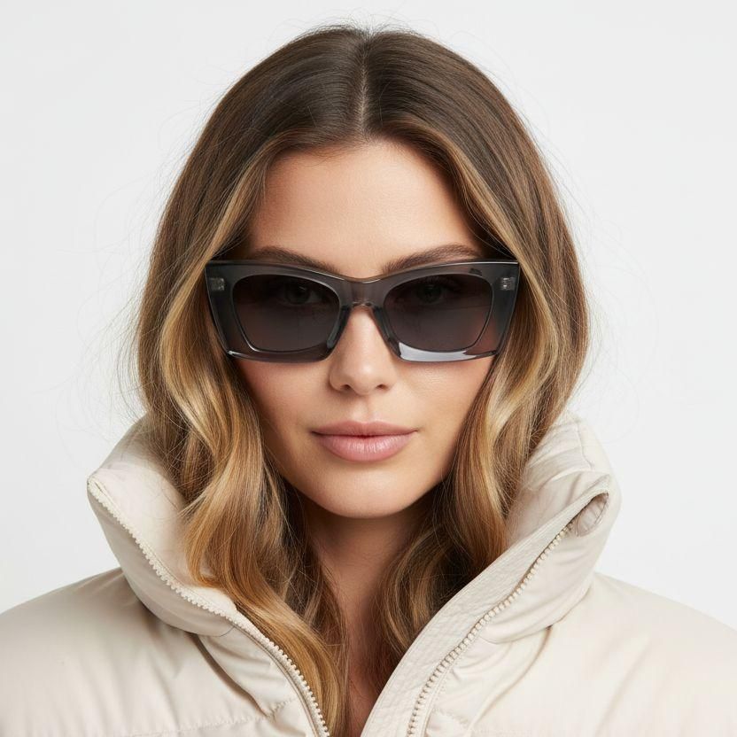 Butterfly Grey Acetate Sunglasses #BS2607-0358