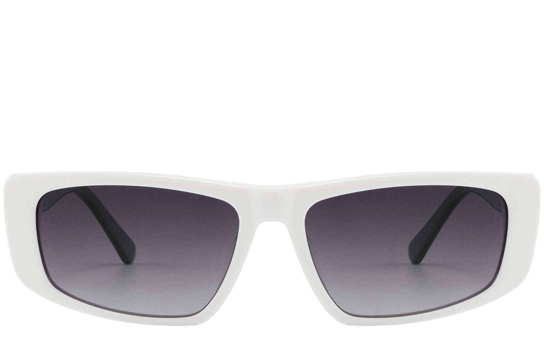 Aviator White Acetate Sunglasses #BS2607-0359