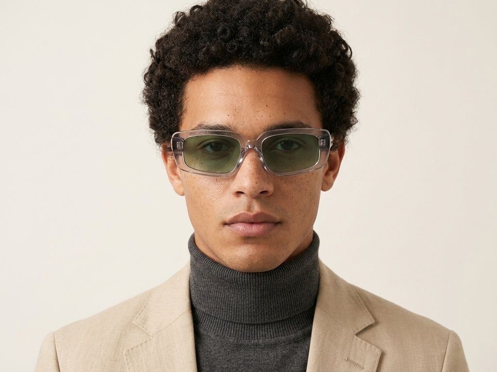 Gafas de sol de acetato gris mariposa #BS2607-0361