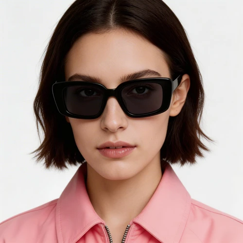 Gafas de sol de acetato negro con forma de mariposa n.° BS2607-0362