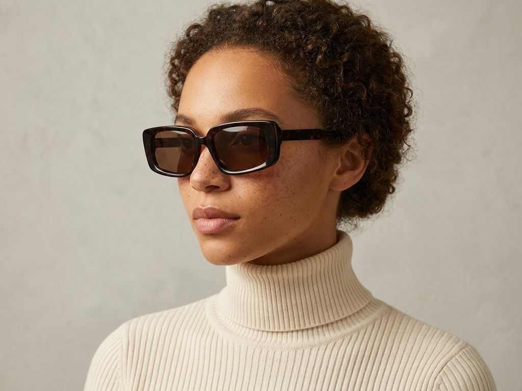 Lunettes de soleil papillon en acétate écaille de tortue #BS2607-0363