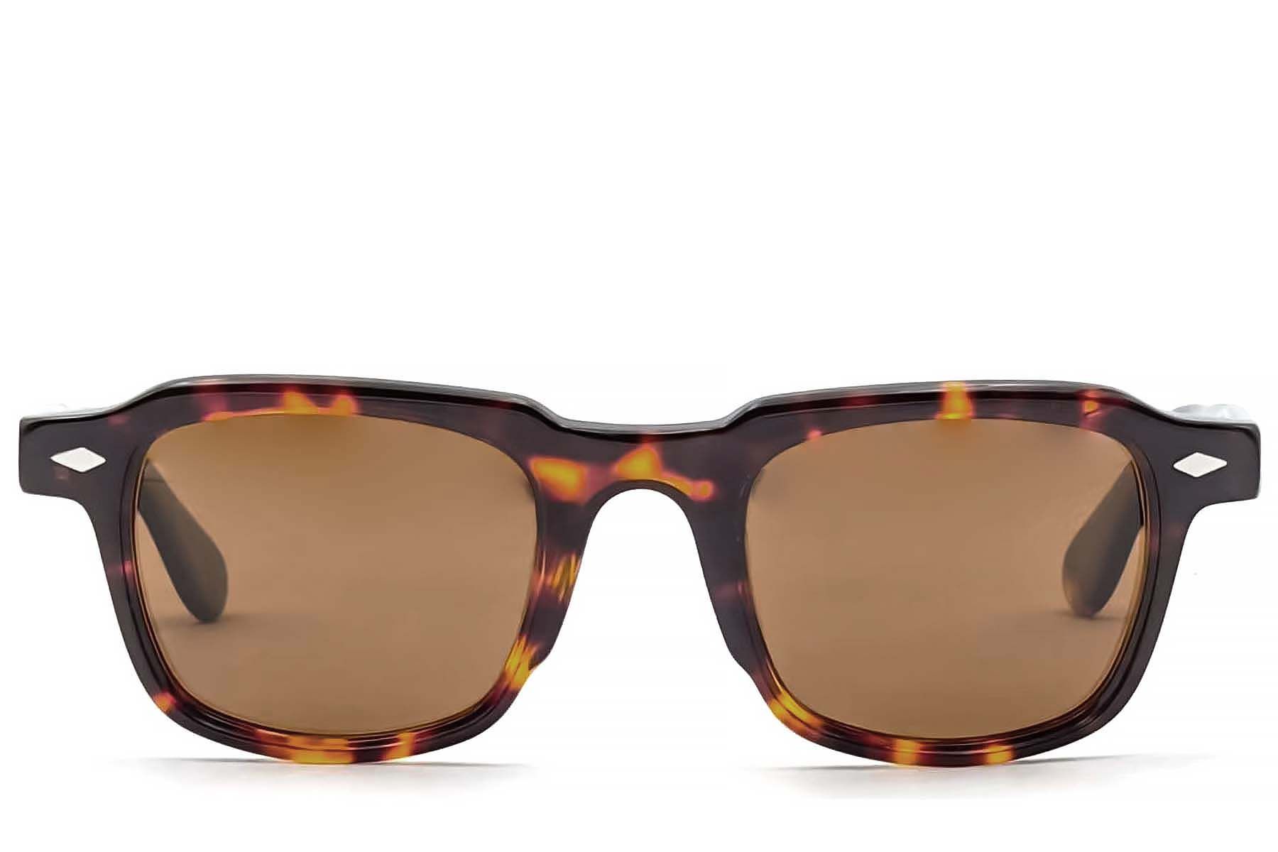 Rechthoekige zonnebril van schildpadacetaat #BS2607-0364