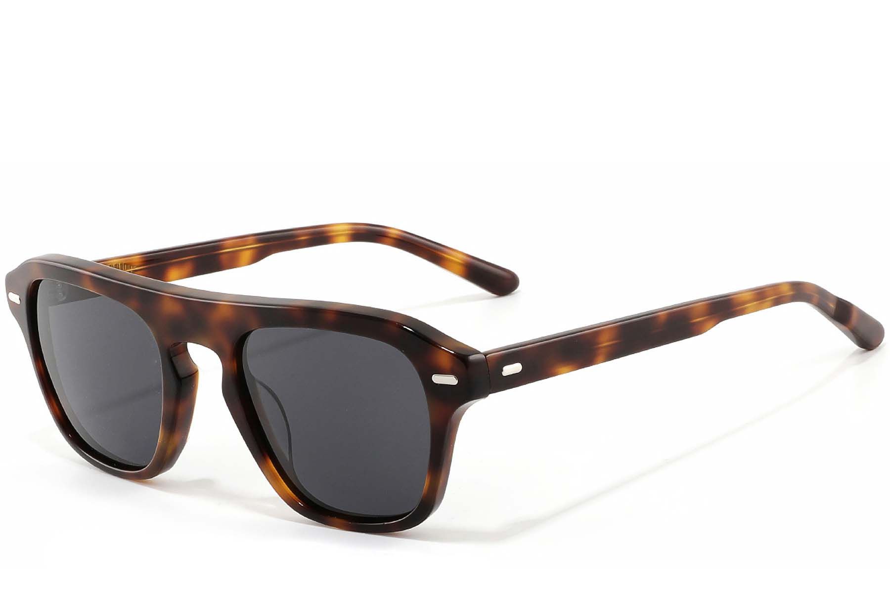 Gafas de sol estilo aviador de acetato con montura carey n.° BS2607-0371