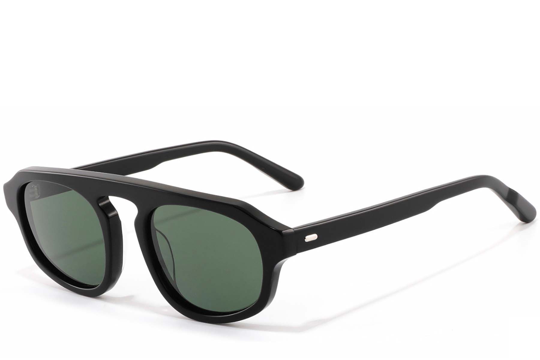 Aviator Black Acetate Sunglasses #BS2607-0373