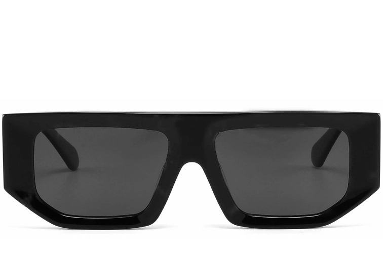 Occhiali da sole modello aviatore in acetato nero #BS2607-0376