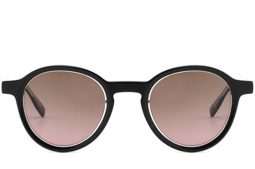 Gafas de sol ovaladas de acetato negro #BS2607-0387