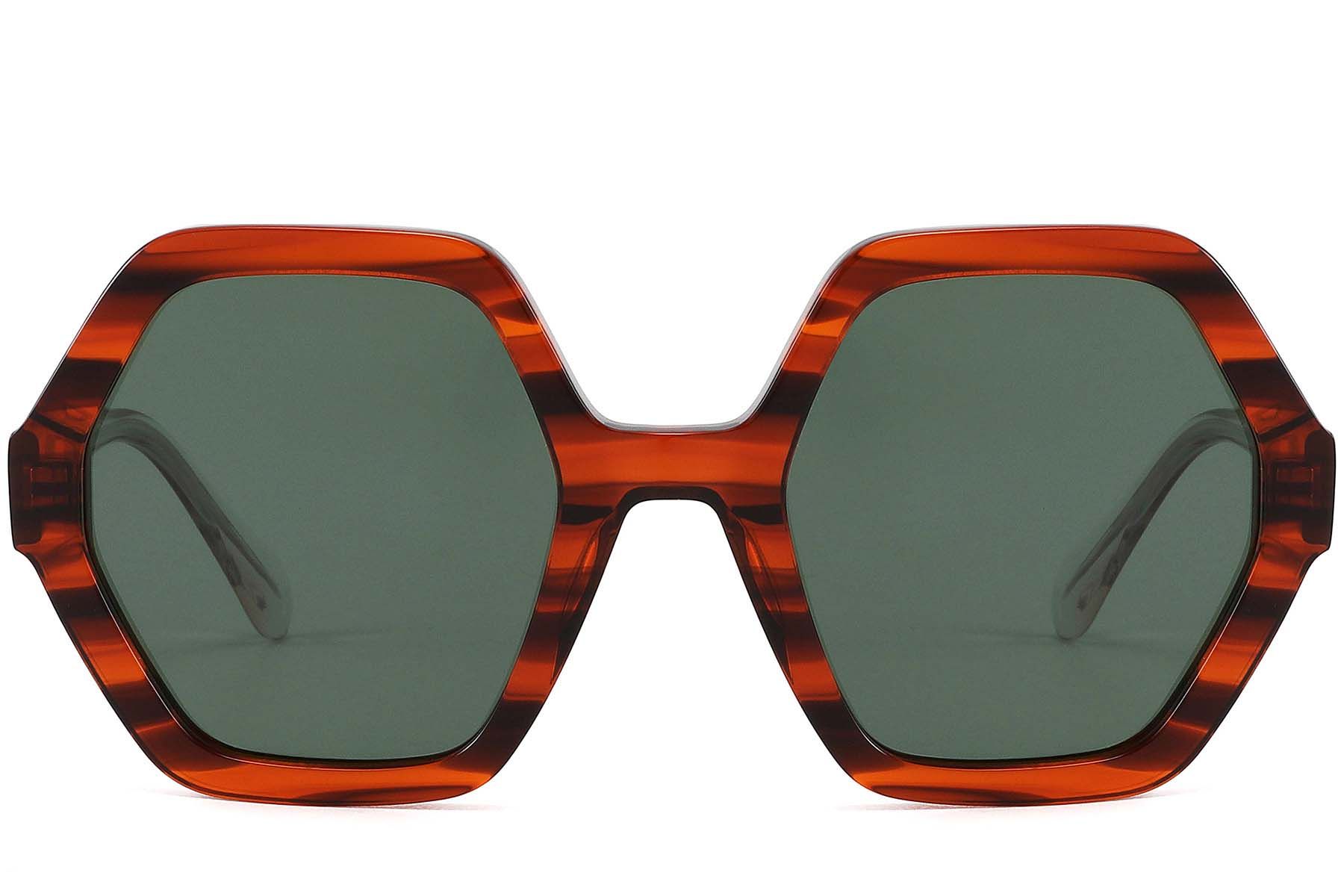 Geometric Tortoiseshell Acetate Sunglasses #BS2607-0397