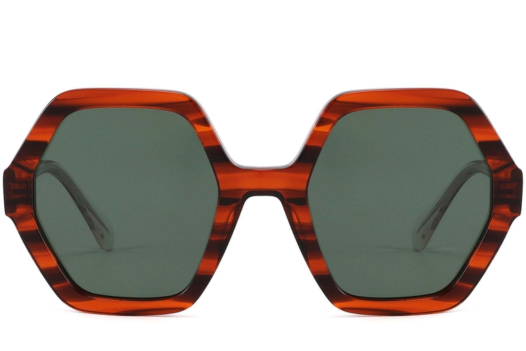 Geometric Tortoiseshell Acetate Sunglasses #BS2607-0397