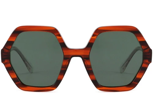 Geometric Tortoiseshell Acetate Sunglasses #BS2607-0397
