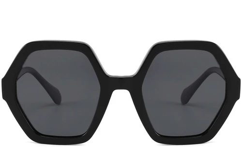 Gafas de sol geométricas de acetato negro n.° BS2607-0398