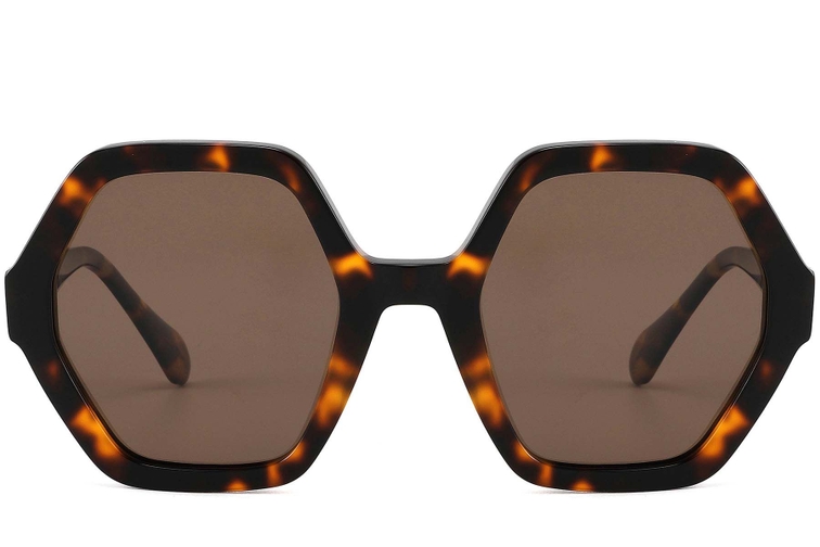 Geometric Tortoiseshell Acetate Sunglasses #BS2607-0399