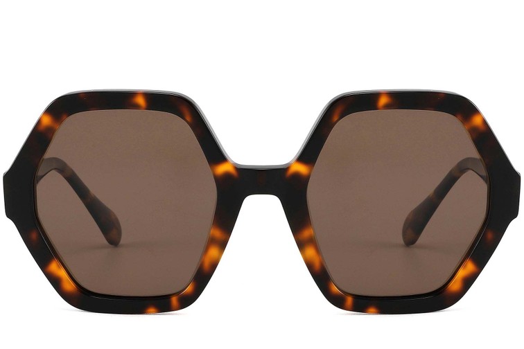 Geometric Tortoiseshell Acetate Sunglasses #BS2607-0399
