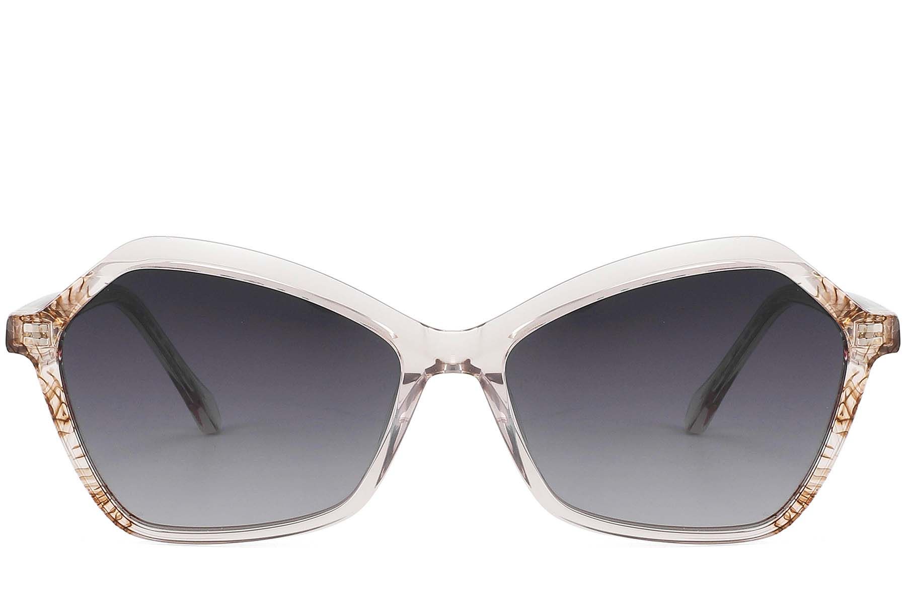 Geometric Pink Acetate Sunglasses #BS2607-0402