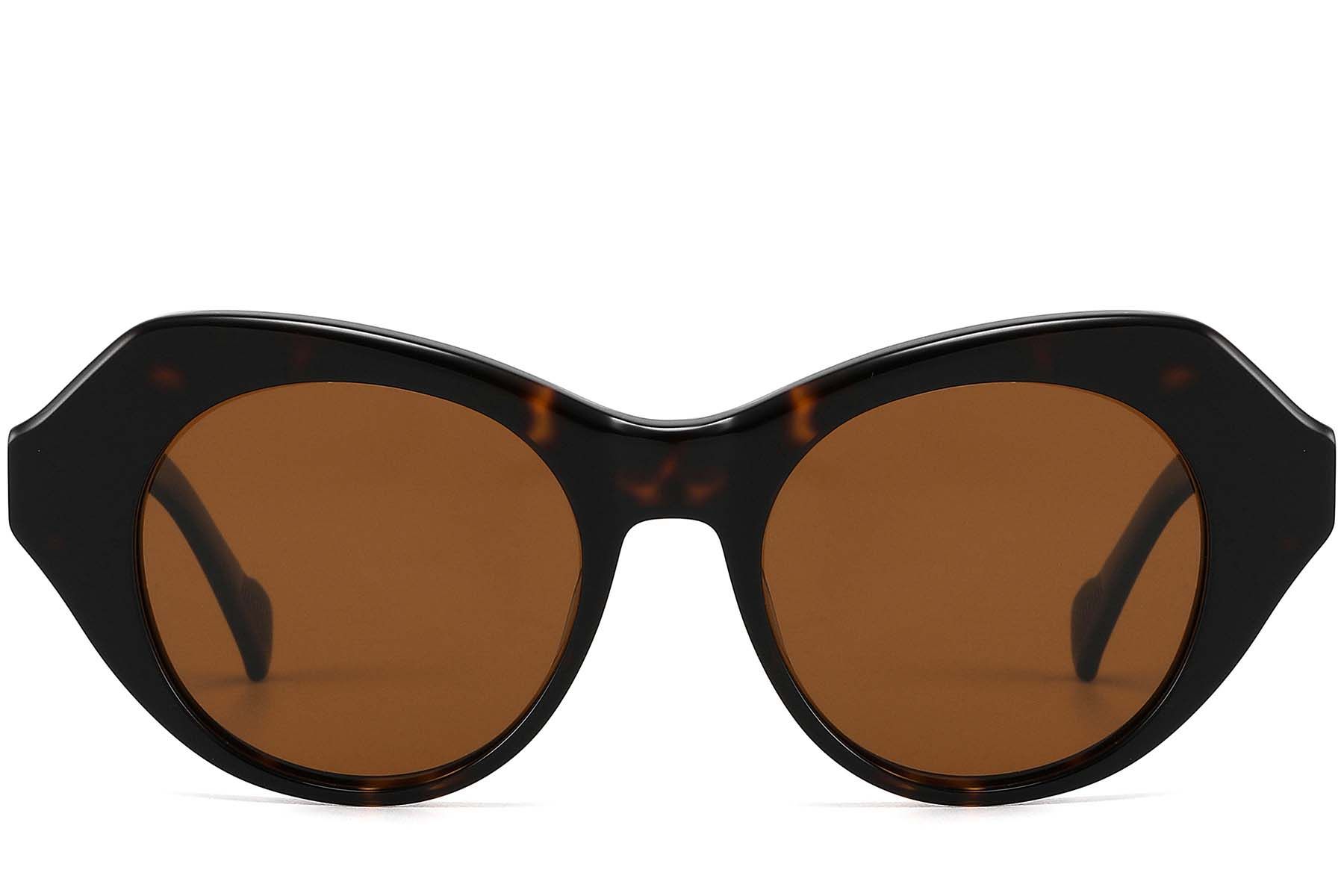 Gafas de sol ovaladas de acetato con montura de carey n.° BS2607-0407