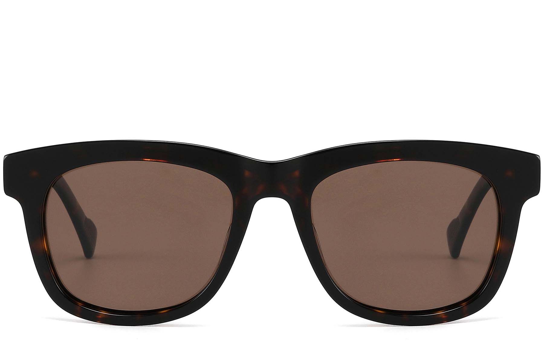 Rectangular Tortoiseshell Acetate Sunglasses #BS2607-0409
