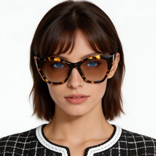 Gafas de sol de acetato con forma de mariposa y carey n.° BS2607-0414