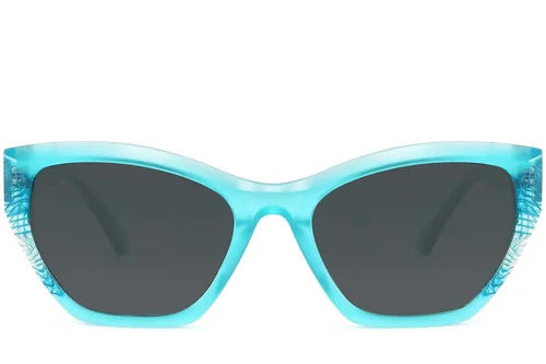 Lunettes de soleil papillon en acétate bleu #BS2607-0415