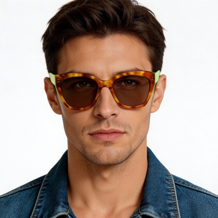 Sonnenbrille aus Acetat mit Schmetterlingsmuster in Schildpattoptik #BS2607-0416