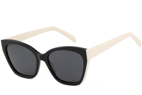Gafas de sol de acetato negro con forma de mariposa #BS2607-0418