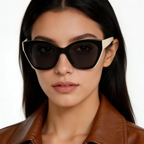 Butterfly Black Acetate Sunglasses #BS2607-0418