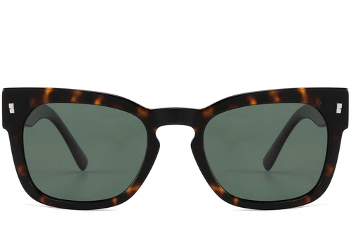 Gafas de sol rectangulares de acetato con montura de carey n.° BS2607-0419