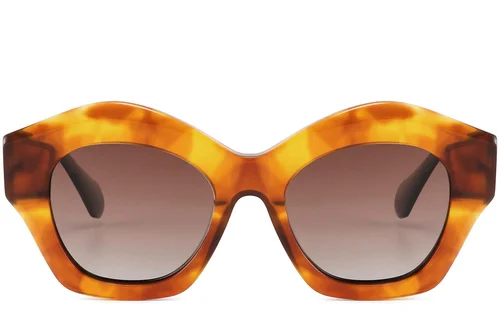 Lunettes de soleil géométriques en acétate écaille de tortue #BS2607-0427