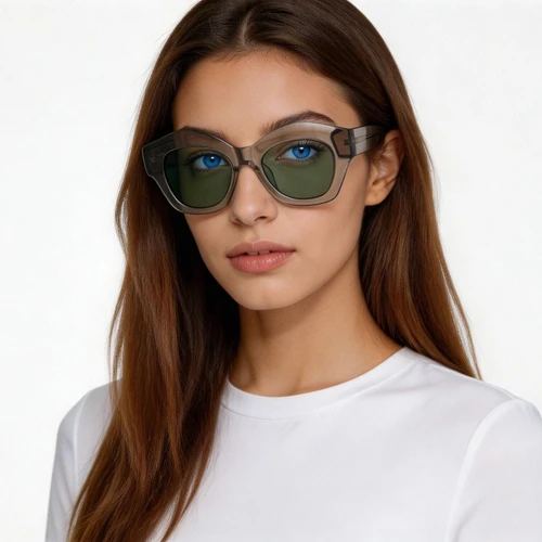 Gafas de sol geométricas de acetato gris #BS2607-0428