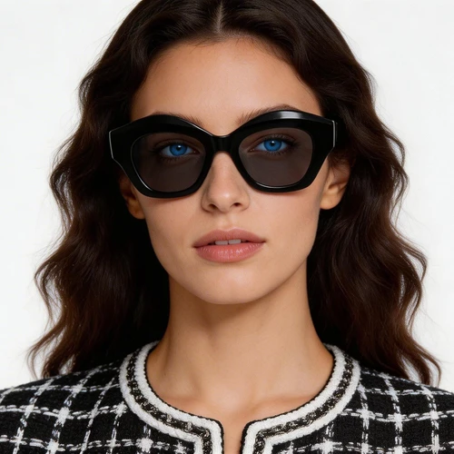 Gafas de sol geométricas de acetato negro n.° BS2607-0429