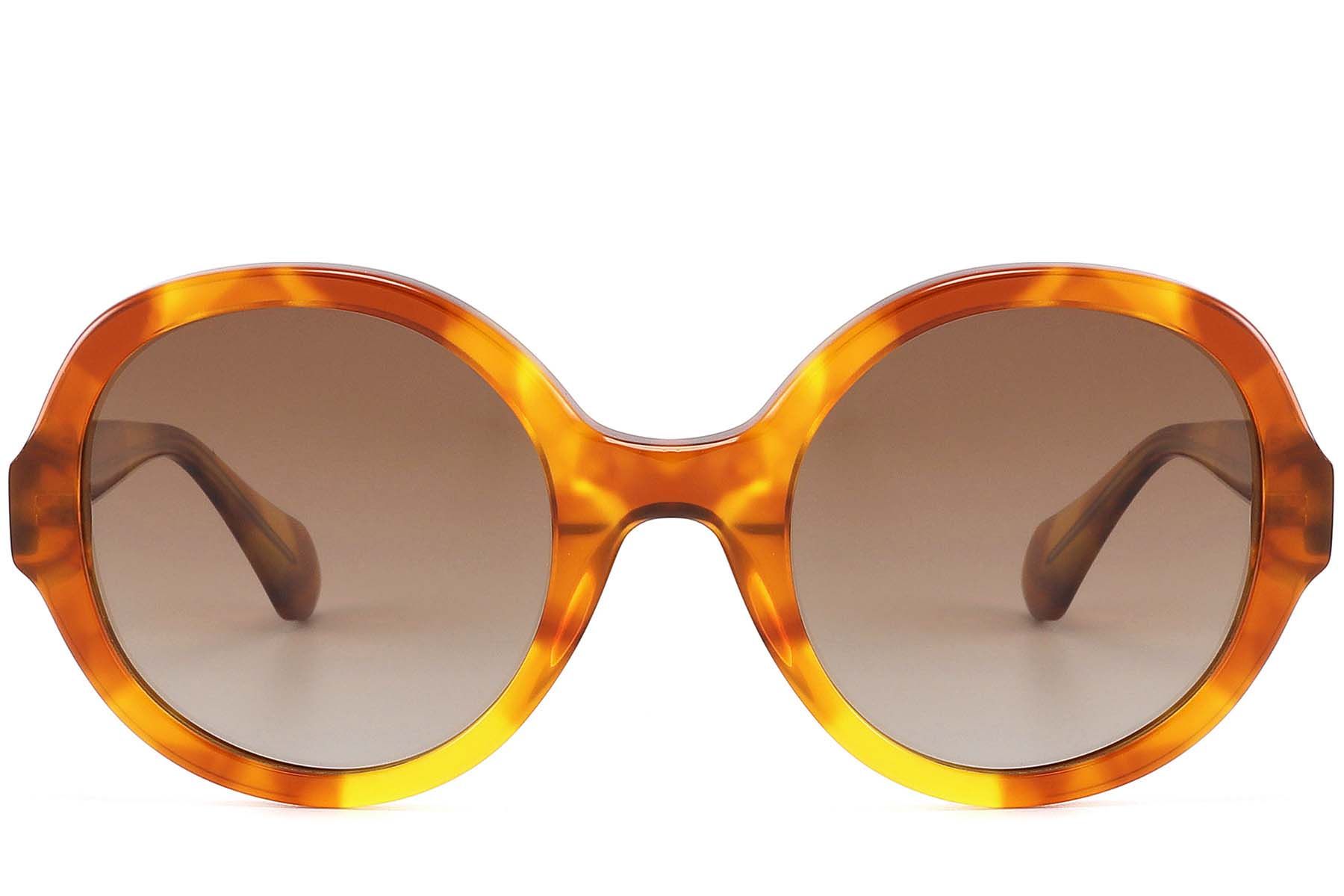 Oval Tortoiseshell Acetate Sunglasses #BS2607-0430