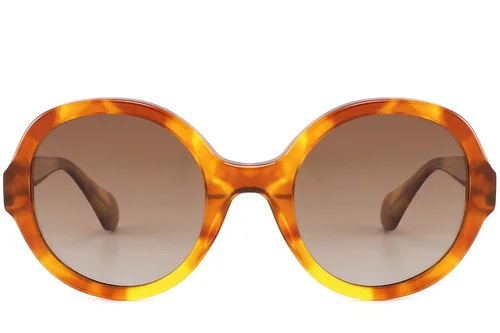 Lunettes de soleil ovales en acétate écaille de tortue #BS2607-0430