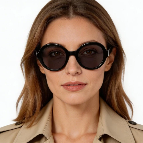 Gafas de sol ovaladas de acetato negro n.° BS2607-0431