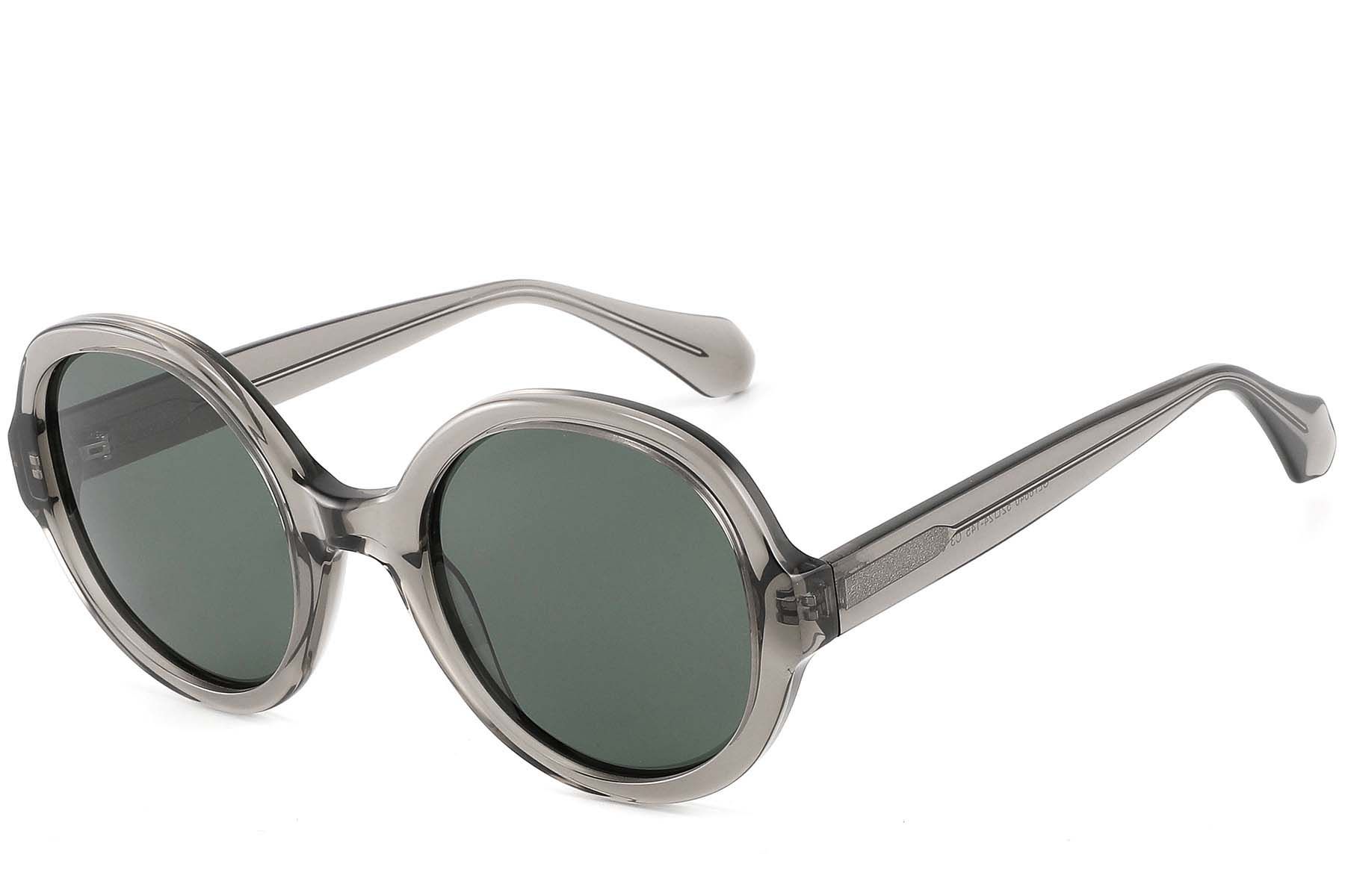 Oval Grey Acetate Sunglasses #BS2607-0432