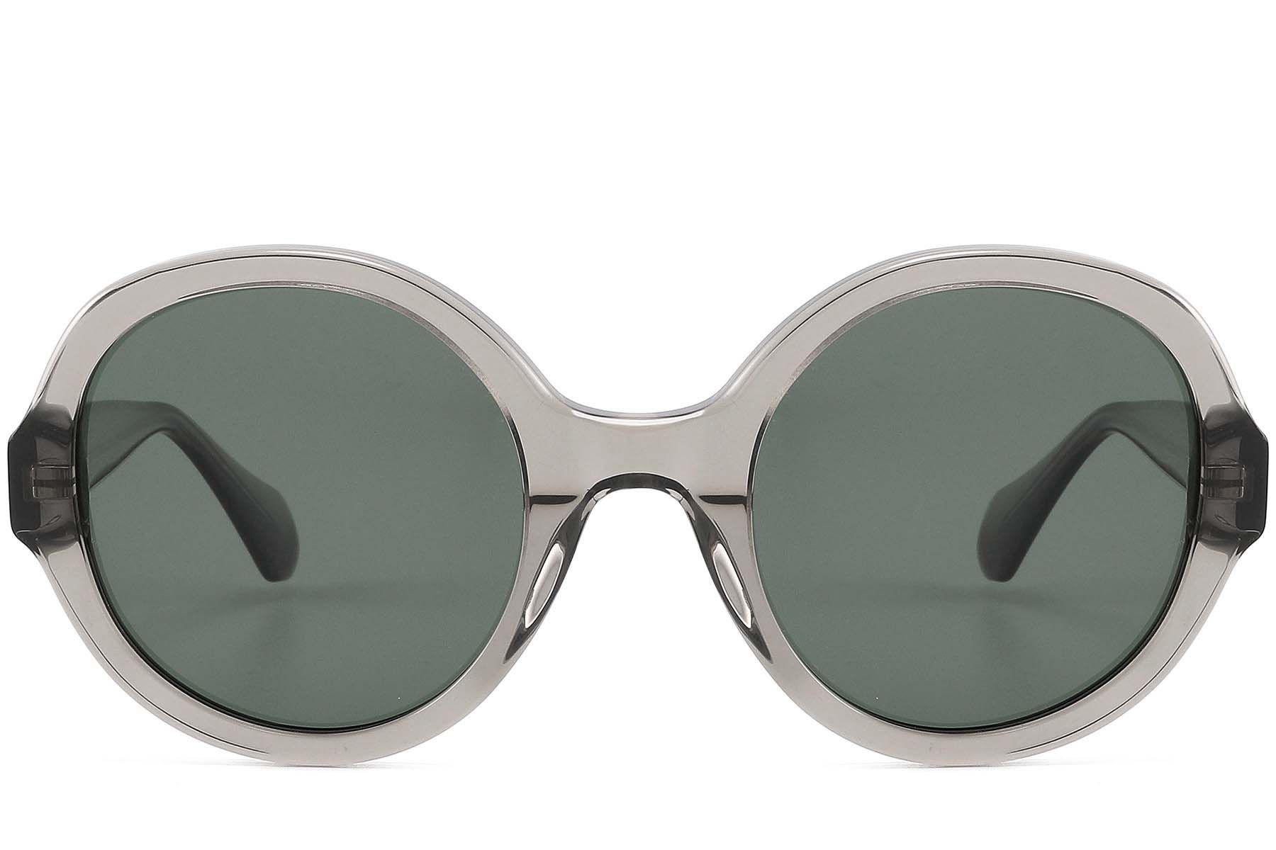 Oval Grey Acetate Sunglasses #BS2607-0432