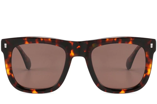 Gafas de sol rectangulares de acetato con montura de carey n.° BS2607-0435
