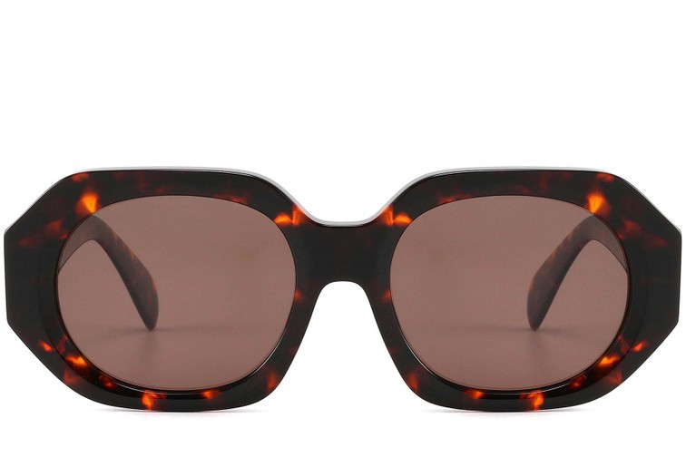 Geometric Tortoiseshell Acetate Sunglasses #BS2607-0438