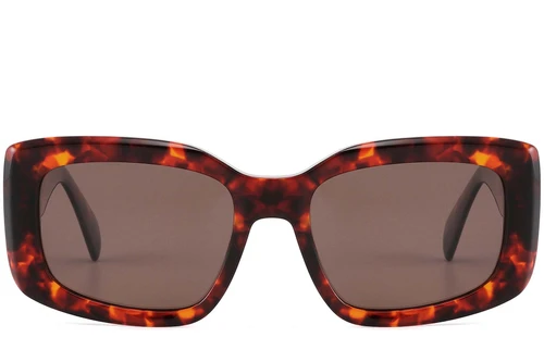 Gafas de sol rectangulares de acetato con montura de carey n.° BS2607-0439