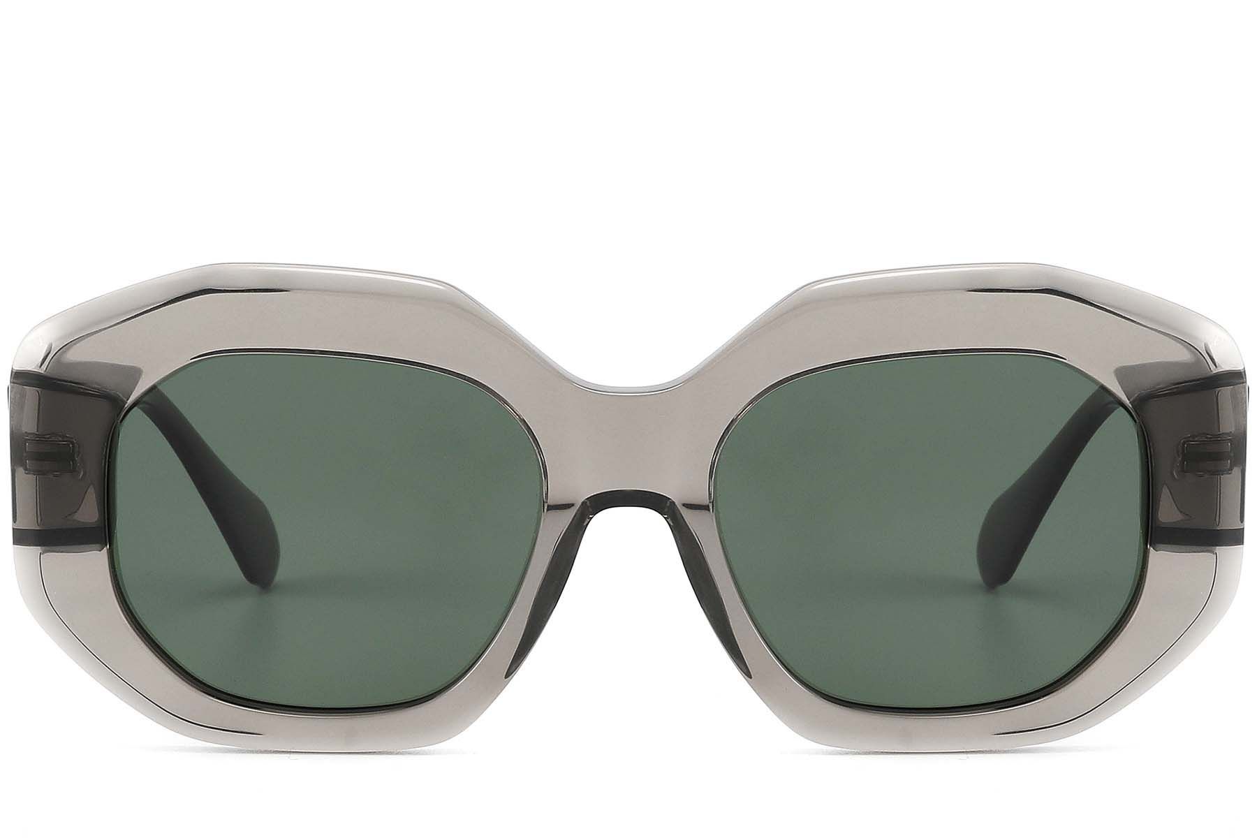 Geometric Grey Acetate Sunglasses #BS2607-0442
