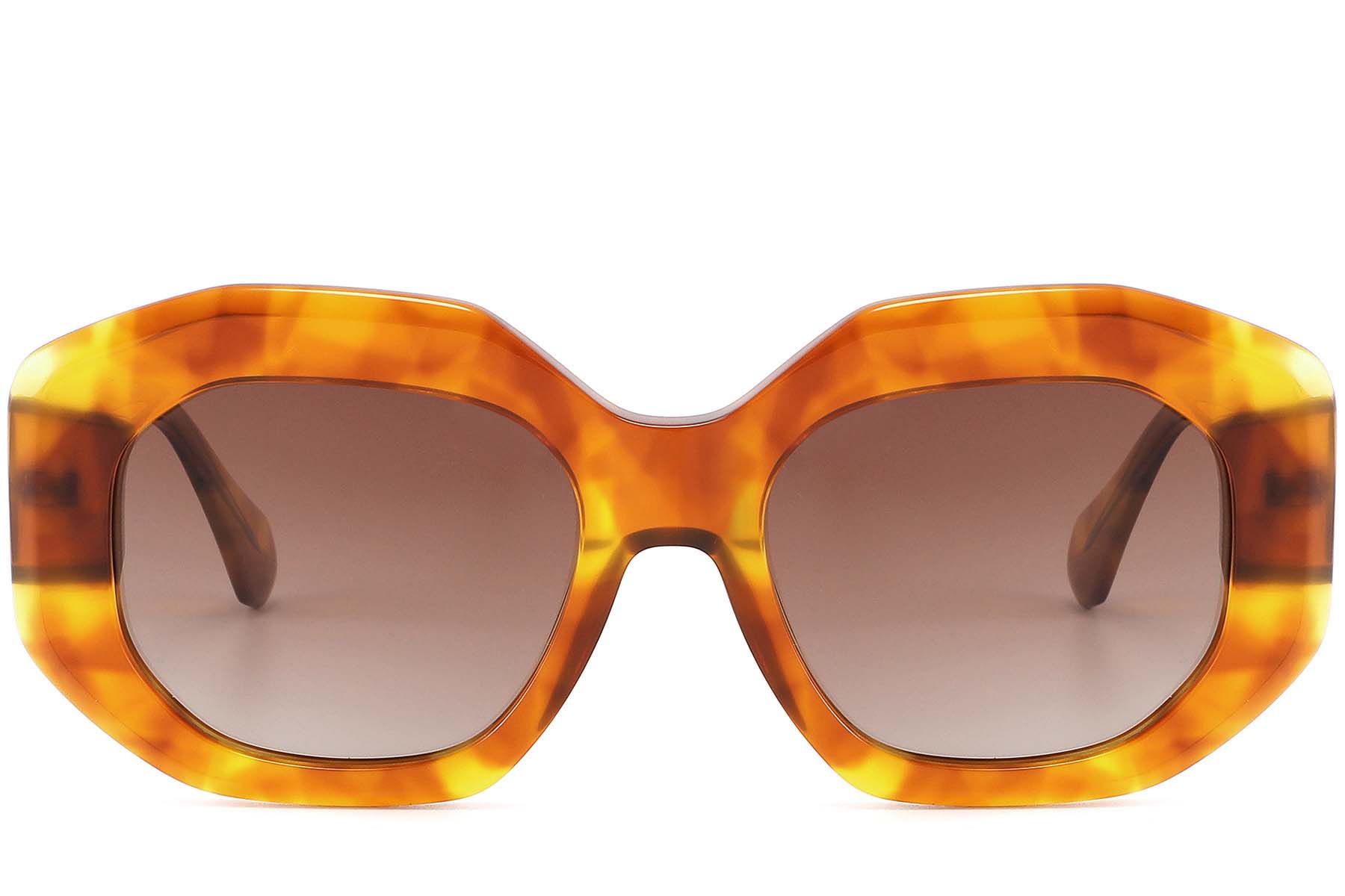 Geometric Tortoiseshell Acetate Sunglasses #BS2607-0443