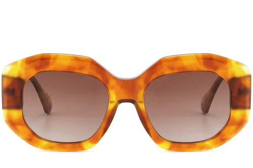 Gafas de sol geométricas de acetato con diseño de carey n.° BS2607-0443