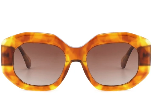Gafas de sol geométricas de acetato con diseño de carey n.° BS2607-0443