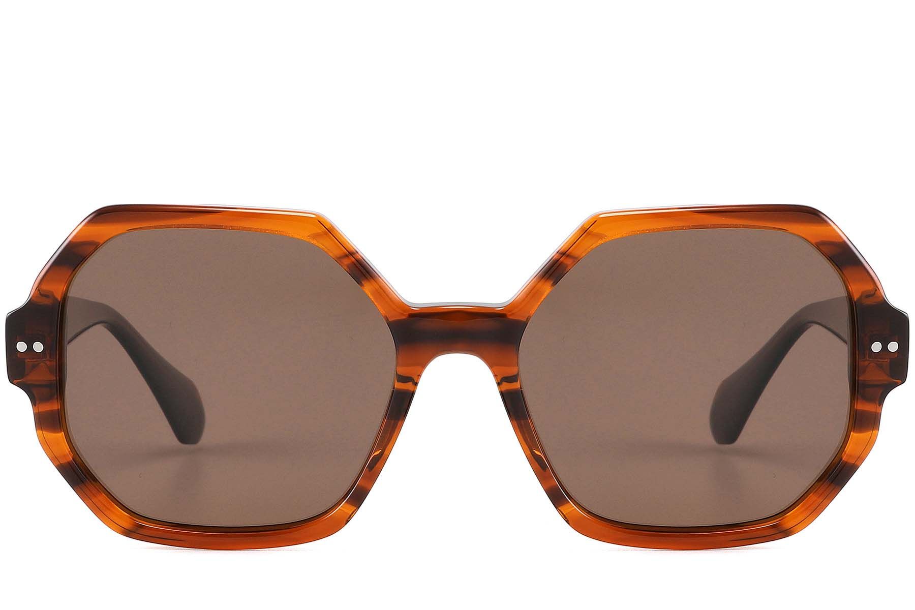 Geometric Tortoiseshell Acetate Sunglasses #BS2607-0444