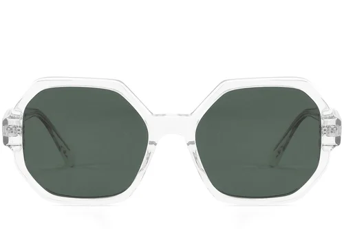 Lunettes de soleil géométriques en acétate transparent #BS2607-0446