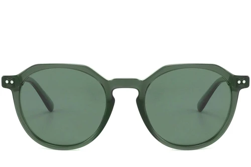 Gafas de sol ovaladas de acetato verde #BS2607-0448