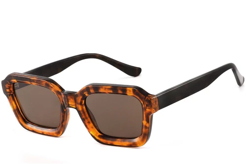 Gafas de sol rectangulares de acetato con montura de carey n.° BS2607-0455